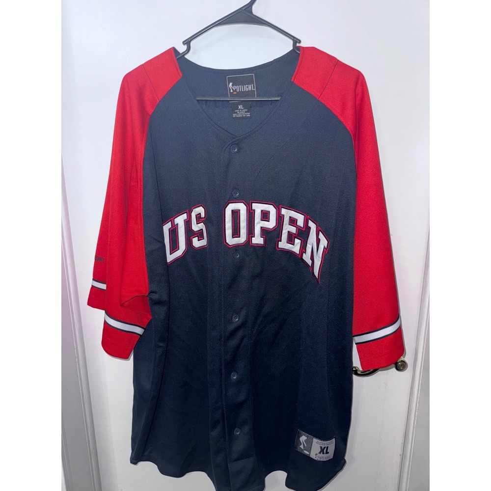 Spotlight 2005 US Open Tennis Championship‎ Baseball Jersey Navy Red Mens XL 00